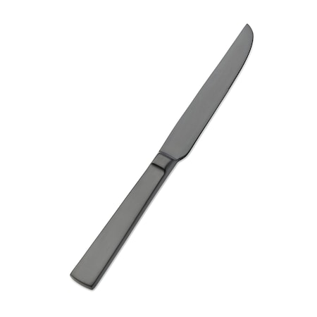 Bon Chef Roman, Dinner Knife, Euro, Solid Handle, Matte Finish, 13/0, 9.38" - Black Matte , set of 12 S3712BM